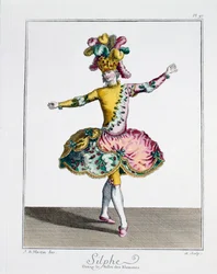 Costume pour Silphe dans le Ballet des Éléments, fin du XVIIIe siècle